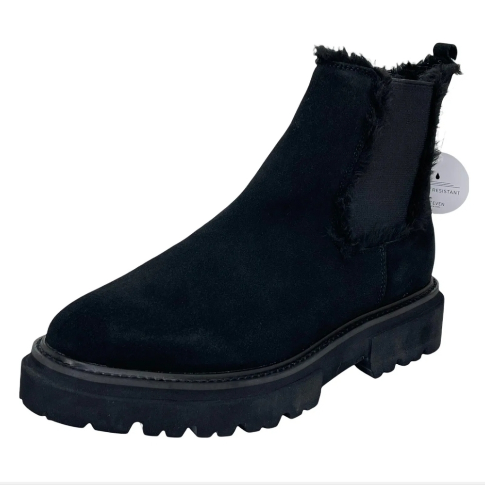 Steven NY by Steve Madden Suede Water Resistant Lug Sole Booties - Picture 5 of 7